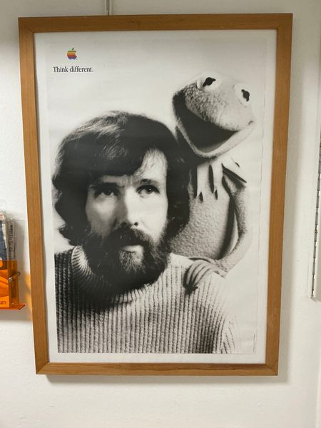 Apple Think different. Jim Henson and Kermit poster