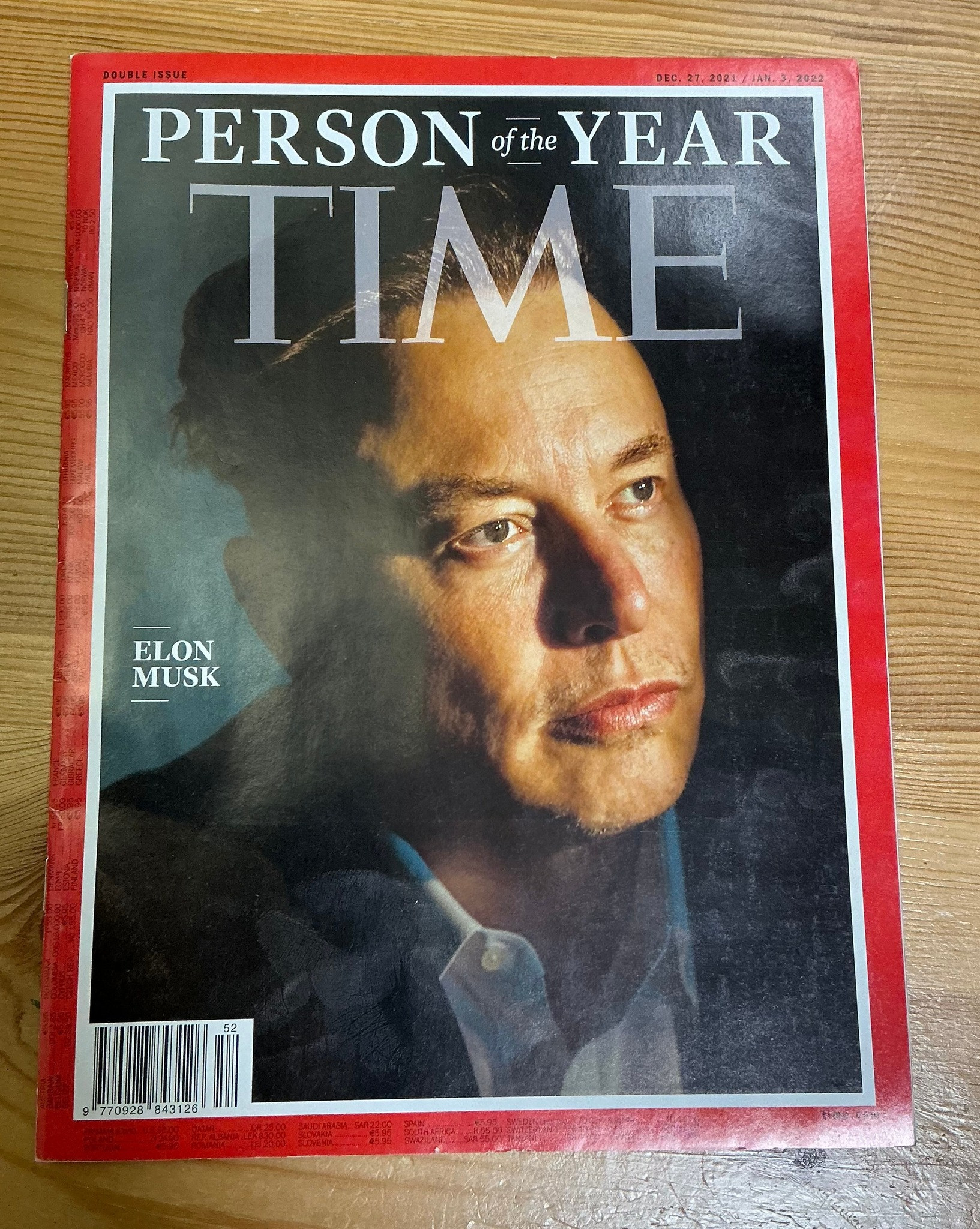 TIME Magazine 2021 Person of the Year Elon Musk