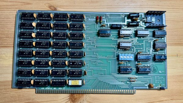 MITS 4K Static RAM Board Rev 2