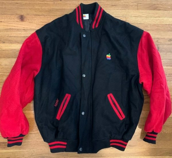 Apple Rainbow Logo Varsity Jacket